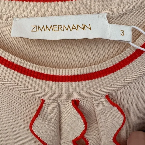 Zimmermann Beige and Red Midi Dress - Picture 6 of 9